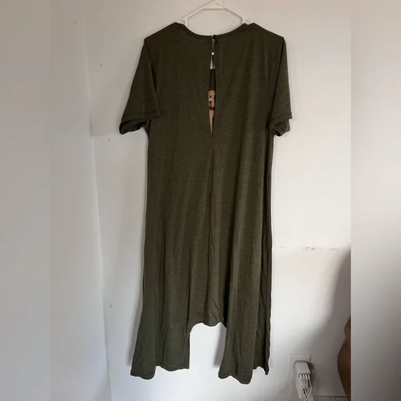 Natural Life Peace Green Romper Jumpsuit S/M Jumpsuit Hippie Boho - Picture 3 of 4